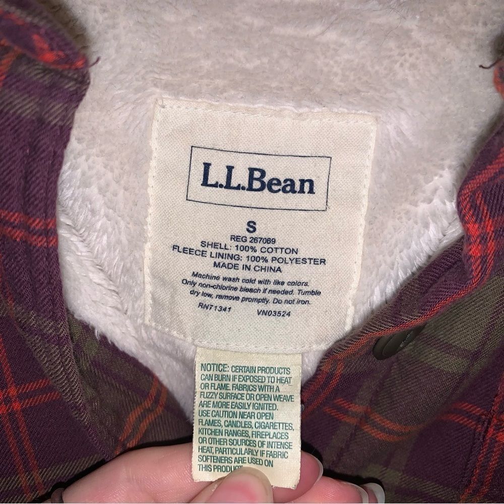 L.L. Bean Fuzzy Flannel Size Small - Picture 3 of 4